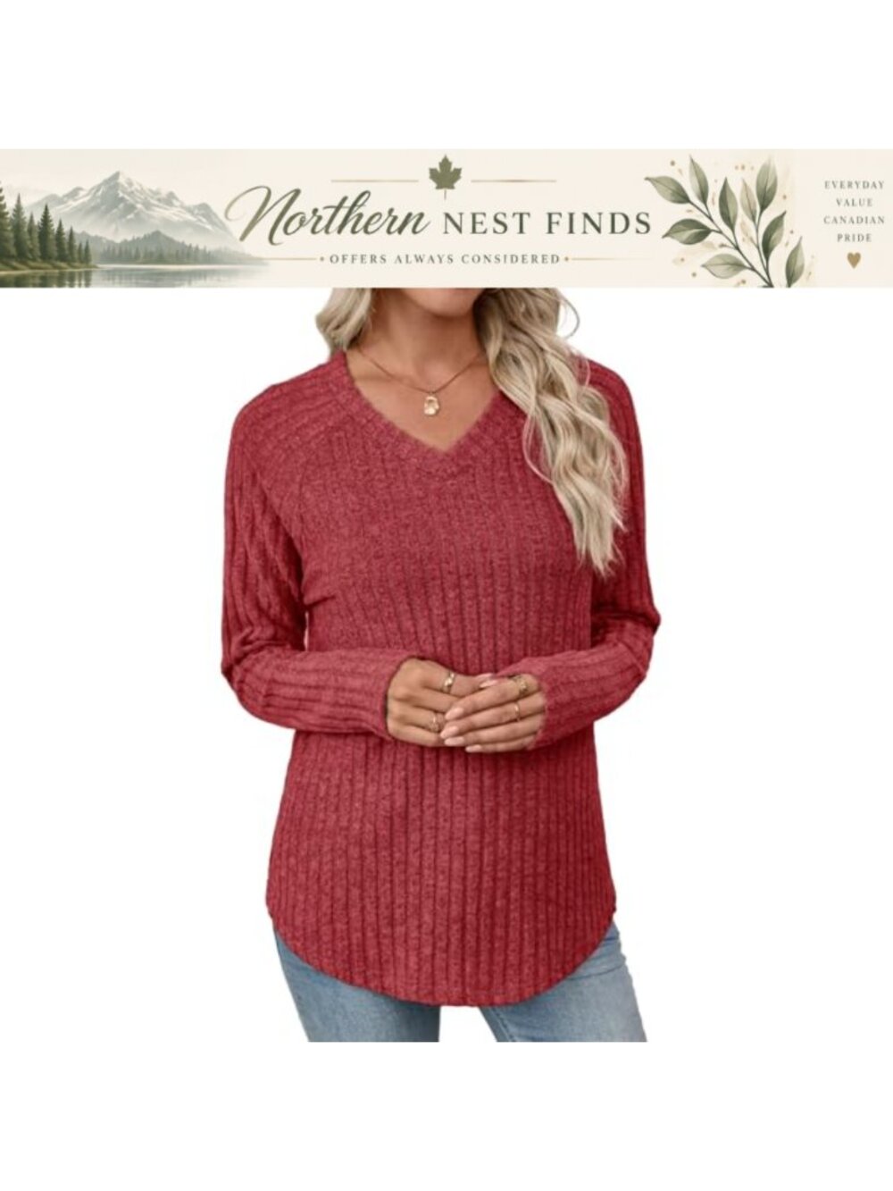 Womens Long Sleeve Tunic Top V Neck Curved Hem High Low Split Blouse
